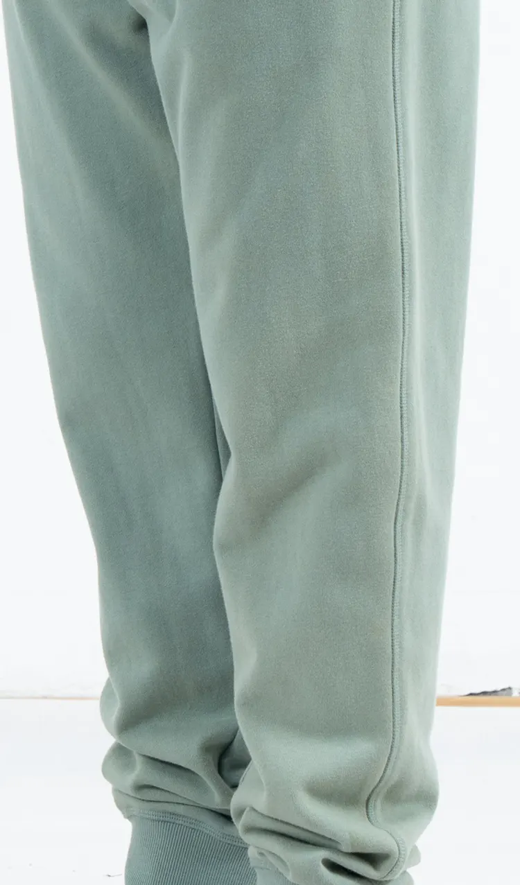 Sage Green Jogger Pants with Ribbed Ankle Cuffs
