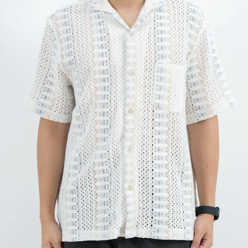 Openwork Short Sleeve Shirt